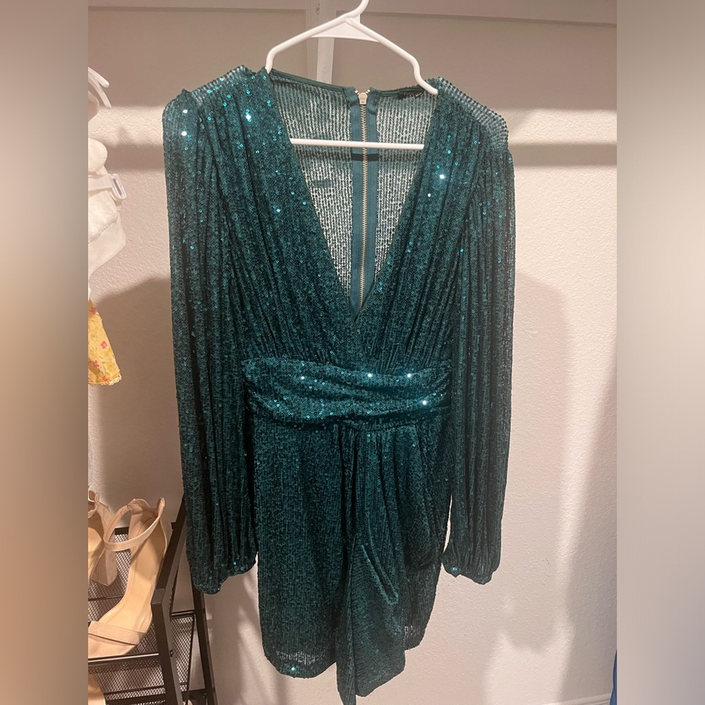 Sequins Emerald Dress